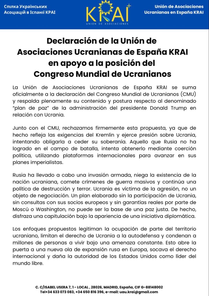 DECLARACION KRAI_APOYO_CONGRESO_MUNDIAL_DE_UCRANIANOS (1)